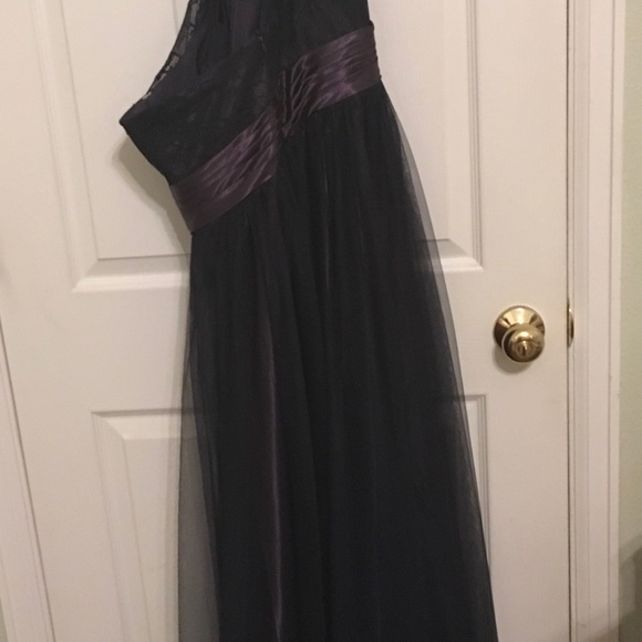 Navy Long Bridesmaid Formal Prom Dress, Size 18 - Picture 4 of 6